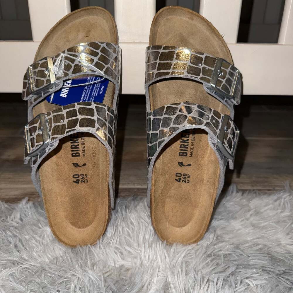 Birkenstock Arizona Gator Gleam Sandals